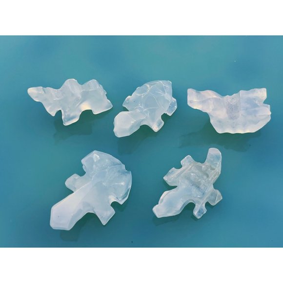 Vintage lot 5 Miniature Carved quartz Animals Turtle, Alligator, duck, elephant, - Picture 2 of 9